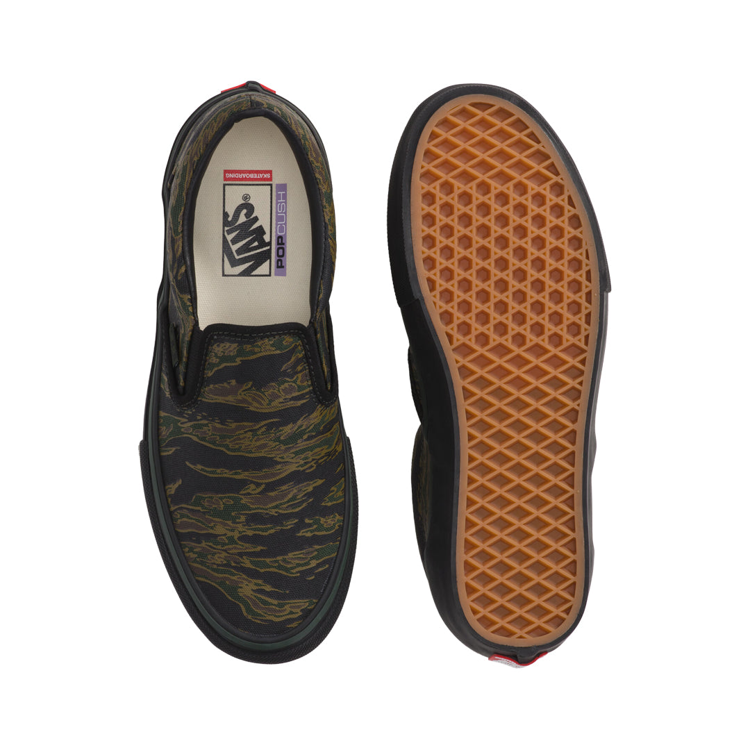VANS(ヴァンズ)| SKATE SLIP-ON / TIGER CAMO GREEN/BLACK | スノーボード・スケートボードのTACTICS JAPAN