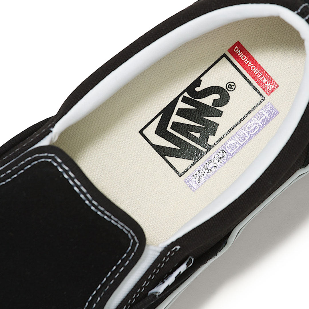 VANS(ヴァンズ)| SKATE SLIP-ON / BLACK/WHITE | スノーボード・スケートボードのTACTICS JAPAN