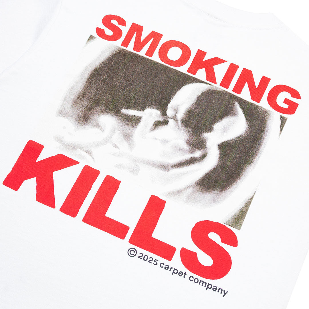 CARPET COMPANY(カーペット カンパニー)| SMOKING KILLS TEE / WHITE | スノーボード・スケートボードのTACTICS JAPAN