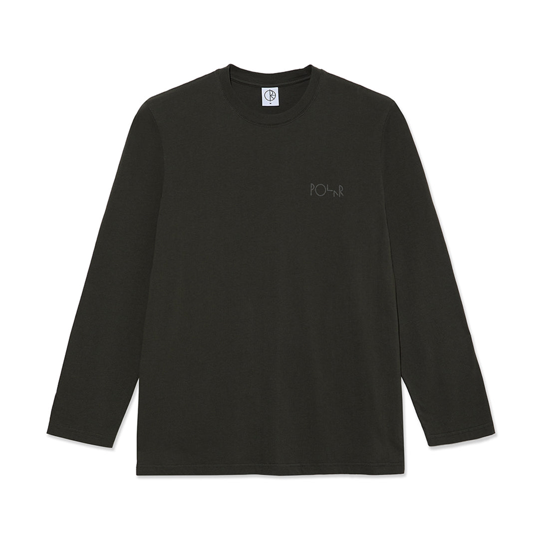 POLAR SKATE CO. (ポーラー スケート カンパニー)| STROKE LOGO STEVE LS TEE / DIRTY BLACK | スノーボード・スケートボードのTACTICS JAPAN
