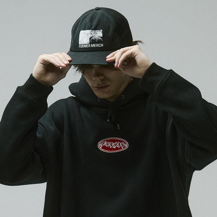 FORMER(フォーマー)| SYNTHESIS TRUCKER CAP / BLACK | スノーボード・スケートボードのTACTICS JAPAN
