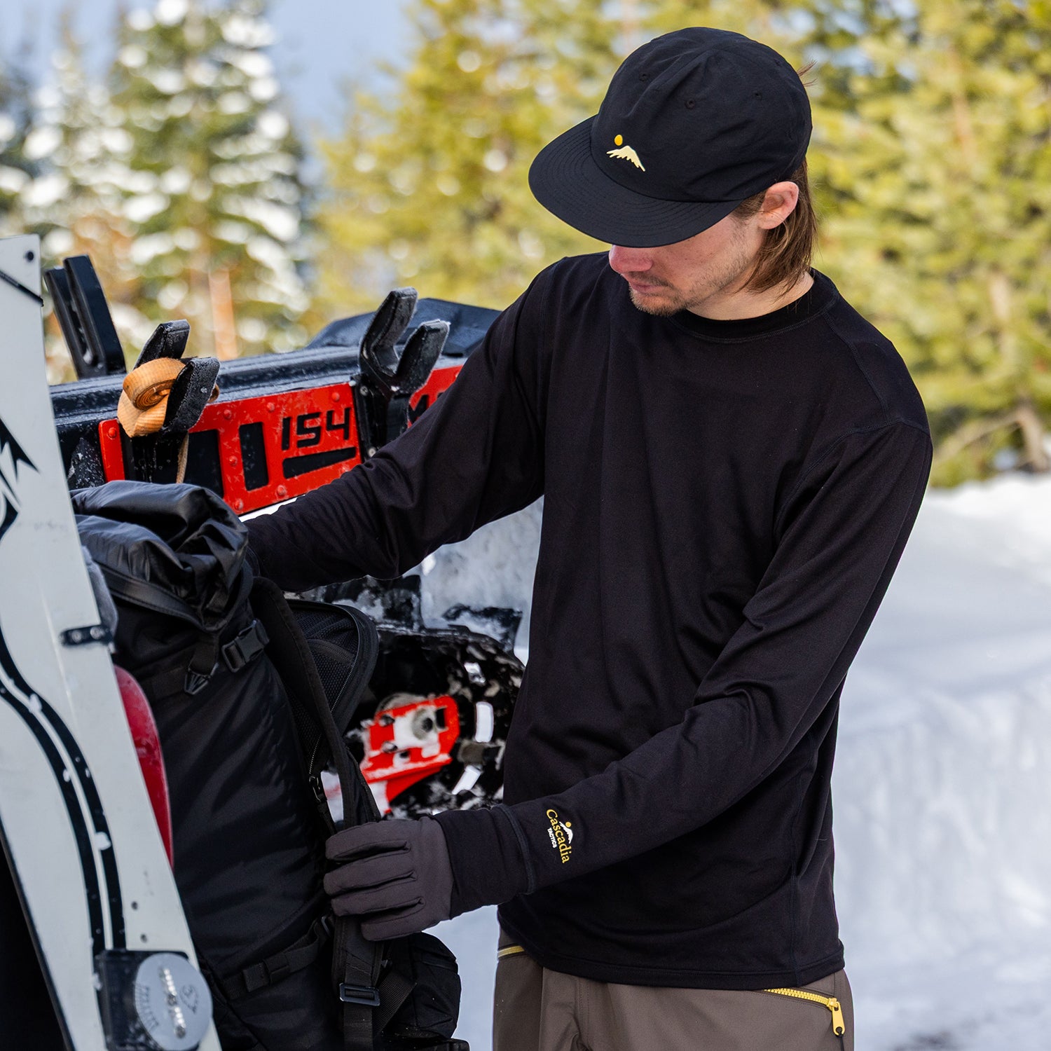 CASCADIA BASE LAYER TOP / BLACK