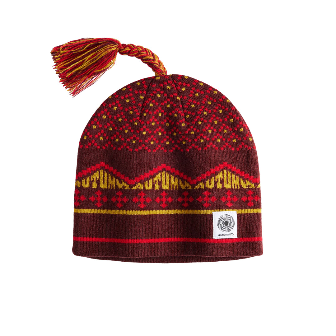 AUTUMN HEADWEAR(オータム ヘッドウェア)| TASSLE BEANIE / BURGUNDY | スノーボード・スケートボードのTACTICS JAPAN