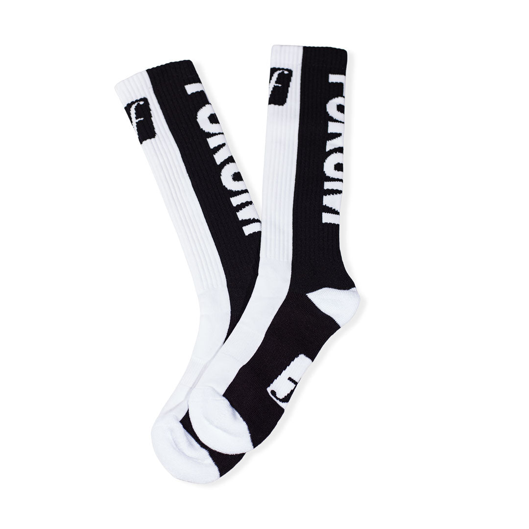 FORUM SNOWBOARDS(フォーラム スノーボード)| THE FORUM RIDING SOCK / WHITE/BLACK | スノーボード・スケートボードのTACTICS JAPAN