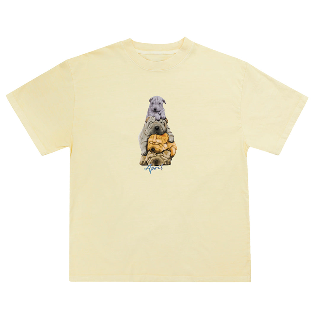 THE DOGS TEE / WASHED YELLOW
