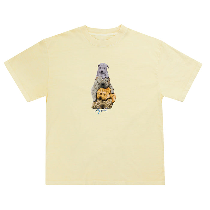 THE DOGS TEE / WASHED YELLOW