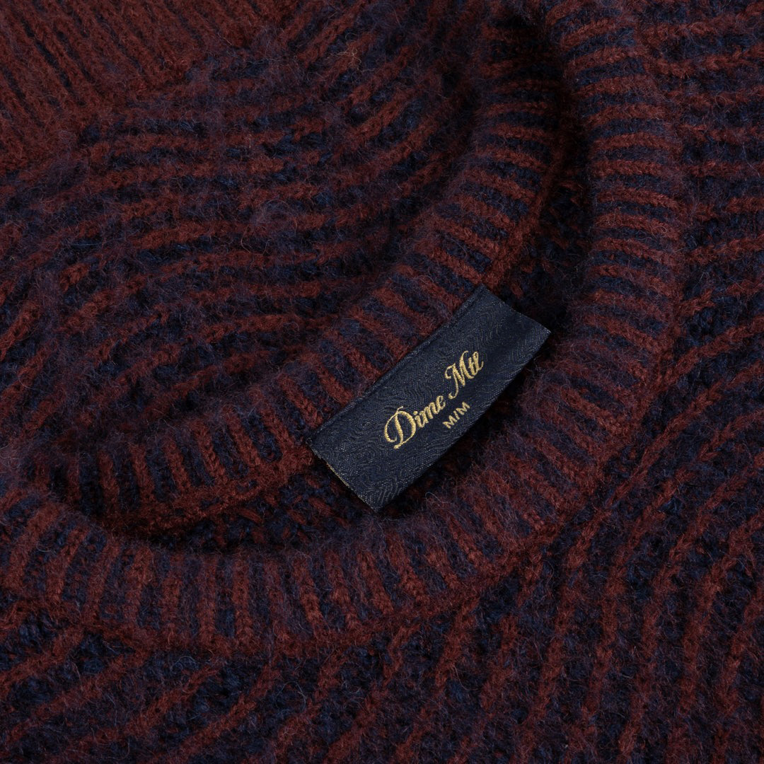 DIME MTL(ダイム モントリオール) | MOHAIR WAVE KNIT / BURGUNDY | スノーボード・スケートボードのTACTICS JAPAN