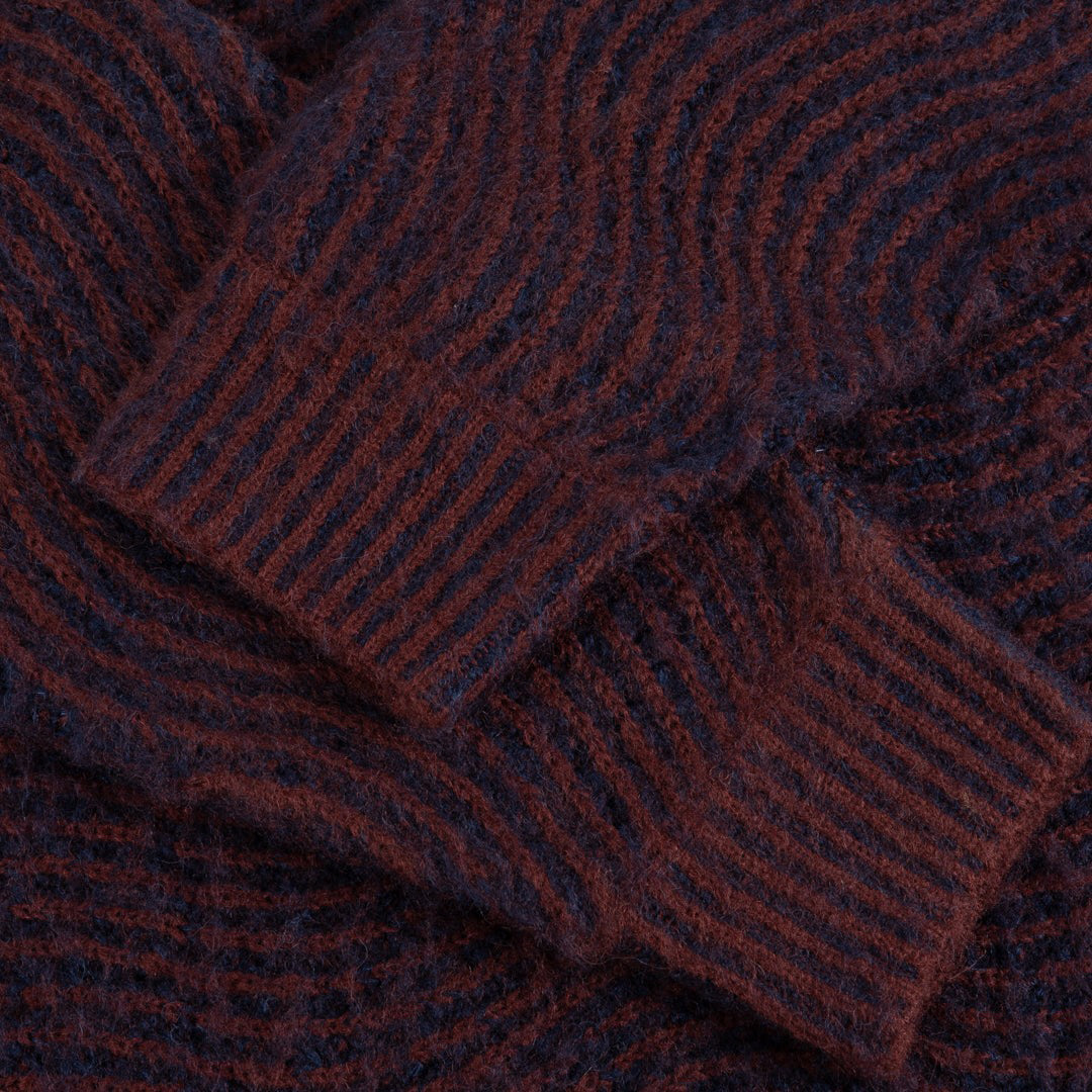 DIME MTL(ダイム モントリオール) | MOHAIR WAVE KNIT / BURGUNDY | スノーボード・スケートボードのTACTICS JAPAN