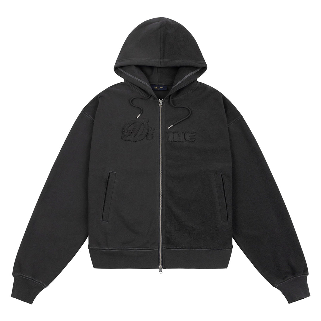 DIME MTL(ダイム モントリオール)| REVERSE FRENCH TERRY ZIP HOODIE / VINTAGE BLACK | スノーボード・スケートボードのTACTICS JAPAN