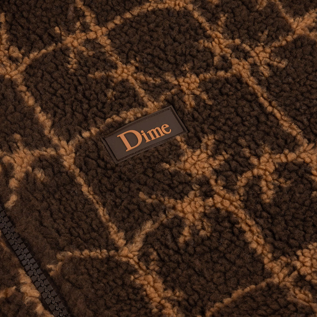 DIME(ダイム)| POLAR FLEECE SHERPA ZIP / BROWN | スノーボード・スケートボードのTACTICS JAPAN