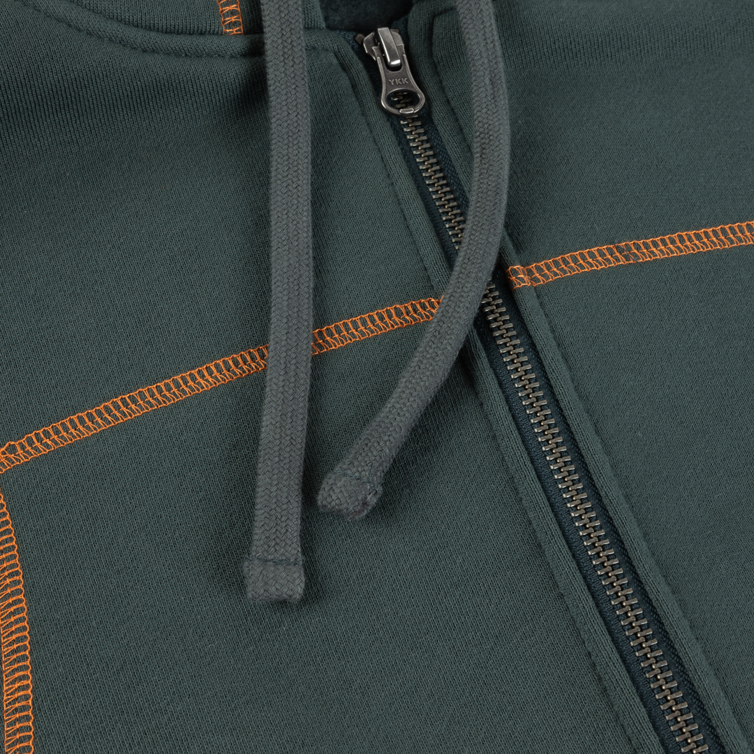 DIME MTL(ダイム モントリオール)| COURT ZIP HOODIE / EMERALD MULTI | スケートボード・スノーボードのTACTICS JAPAN