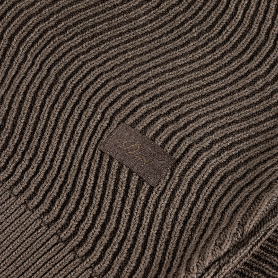 DIME MTL(ダイム モントリオール)| WAVE KNIT SWEATER / BROWN | スケートボード・スノーボードのTACTICS JAPAN