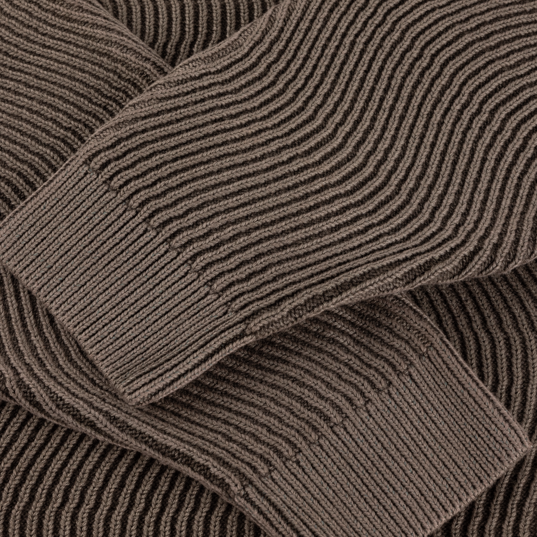 WAVE KNIT SWEATER / BROWN