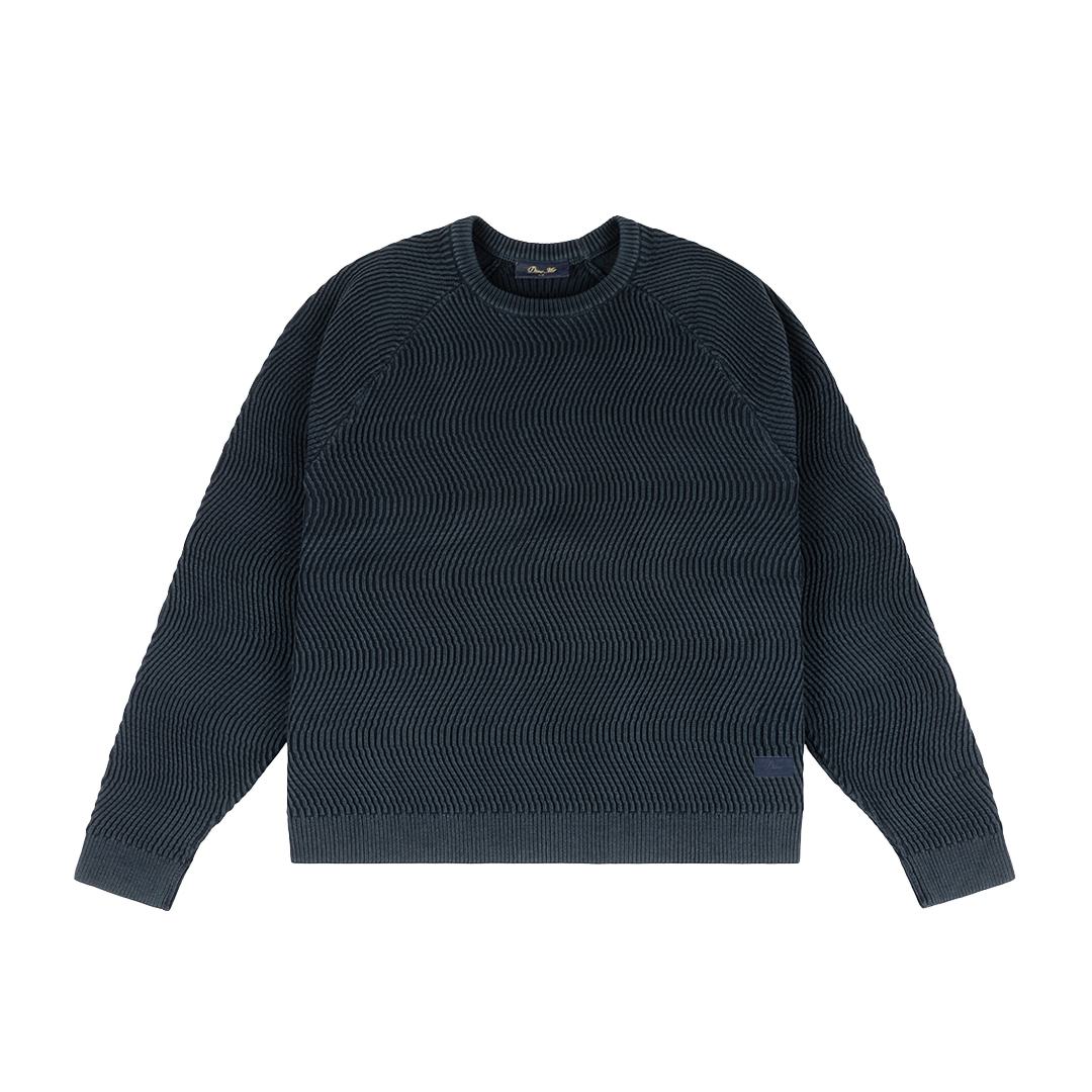 DIME MTL(ダイム モントリオール)| WAVE KNIT SWEATER / NAVY | スケートボード・スノーボードのTACTICS JAPAN