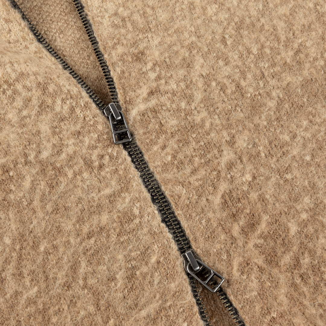 DIME MTL(ダイム モントリオール)| MOHAIR DOUBLE ZIP KNIT / CAMEL | スケートボード・スノーボードのTACTICS JAPAN