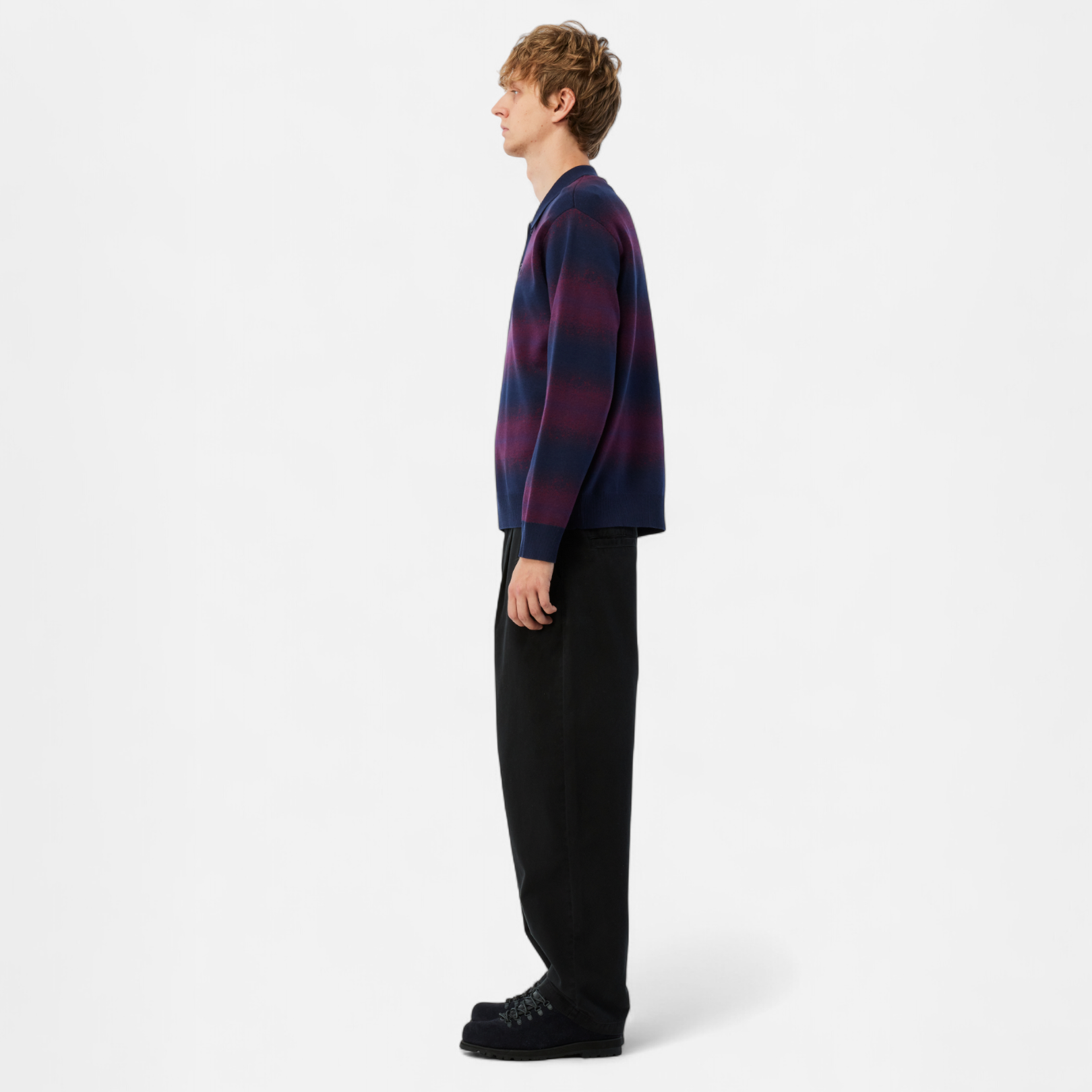 DIME MTL(ダイム モントリオール)| STRIPED RUGBY KNIT / NAVY MULTI | スケートボード・スノーボードのTACTICS JAPAN