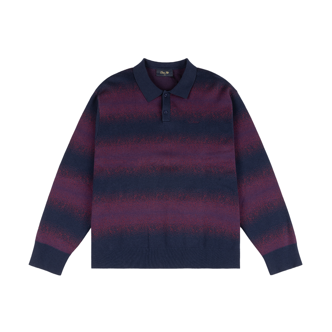 DIME MTL(ダイム モントリオール)| STRIPED RUGBY KNIT / NAVY MULTI | スケートボード・スノーボードのTACTICS JAPAN