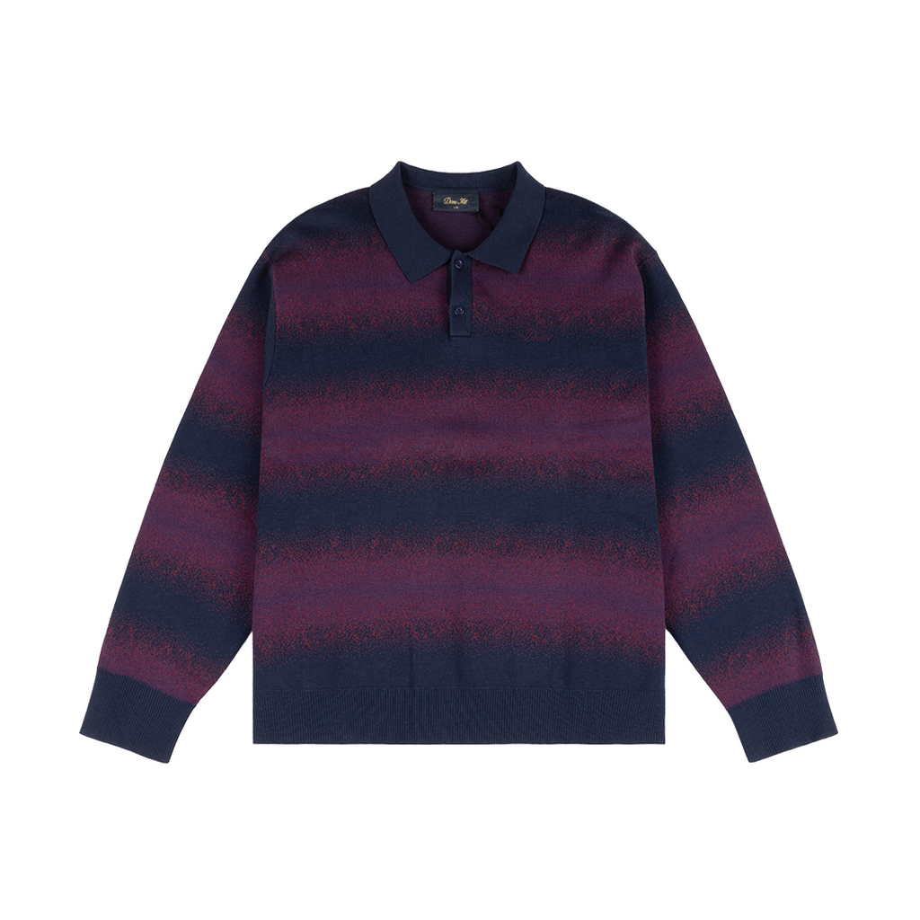 dime mtl 初期 rugby shirt M DIME MTL（ダイム モントリオール）| STRIPED RUGBY KNIT / NAVY MULTI