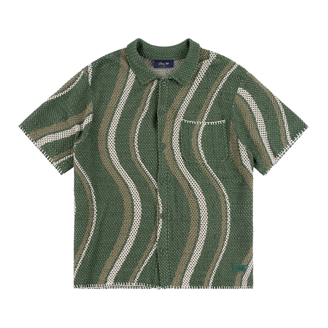 DIME MTL(ダイム モントリオール)| SOLEIL BUTTON-UP KNIT / GREEN | スノーボード・スケートボードのTACTICS JAPAN