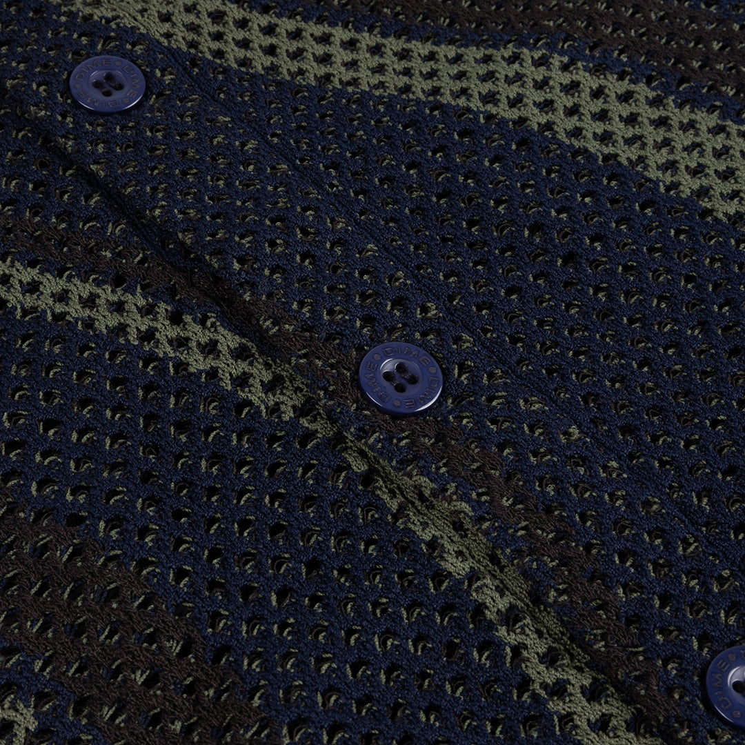 DIME MTL(ダイム モントリオール)| SOLEIL BUTTON-UP KNIT / NAVY | スノーボード・スケートボードのTACTICS JAPAN