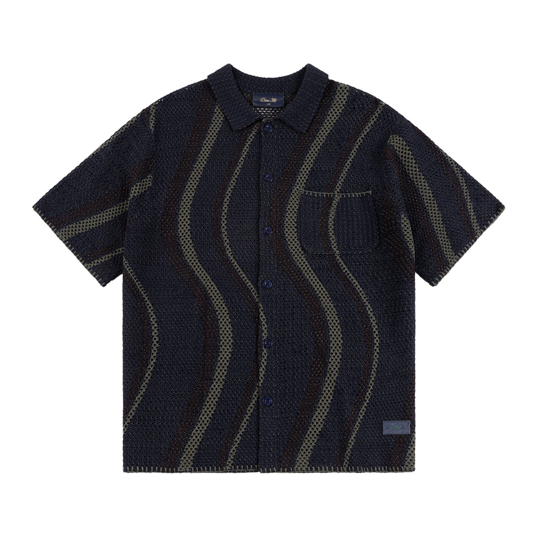 DIME MTL(ダイム モントリオール)| SOLEIL BUTTON-UP KNIT / NAVY | スノーボード・スケートボードのTACTICS JAPAN