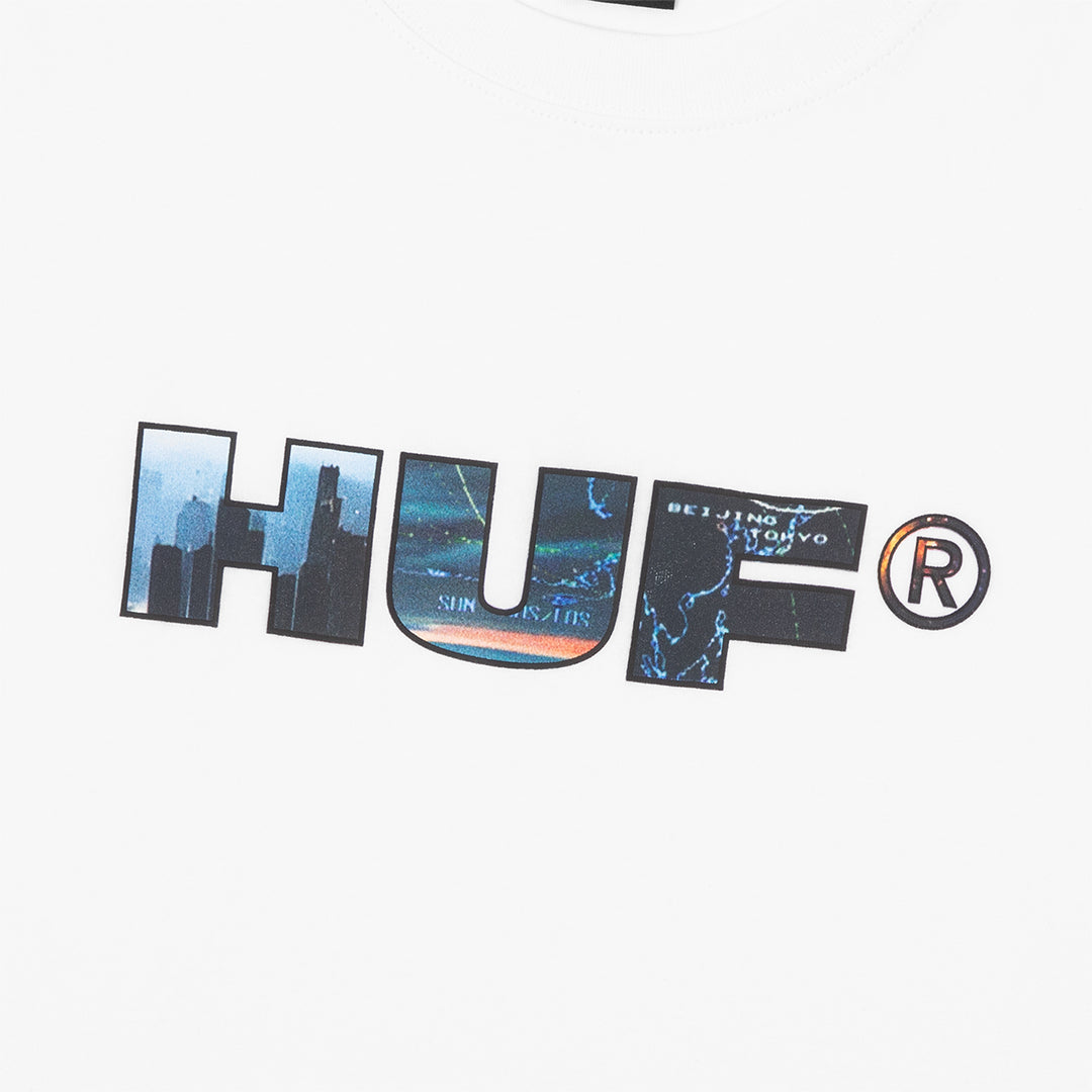 HUF WORLDWIDE(ハフ ワールドワイド)| FLIGHT PATH SS TEE / WHITE | スノーボード・スケートボードのTACTICS JAPAN
