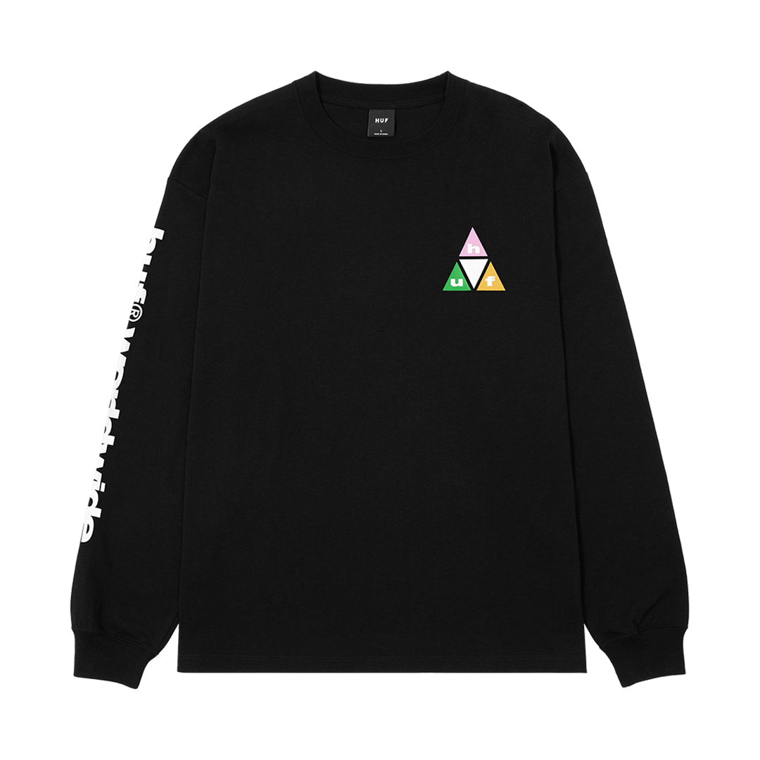 HUF WORLDWIDE(ハフ ワールドワイド)| PRISM TT LS TEE / BLACK | スノーボード・スケートボードのTACTICS JAPAN