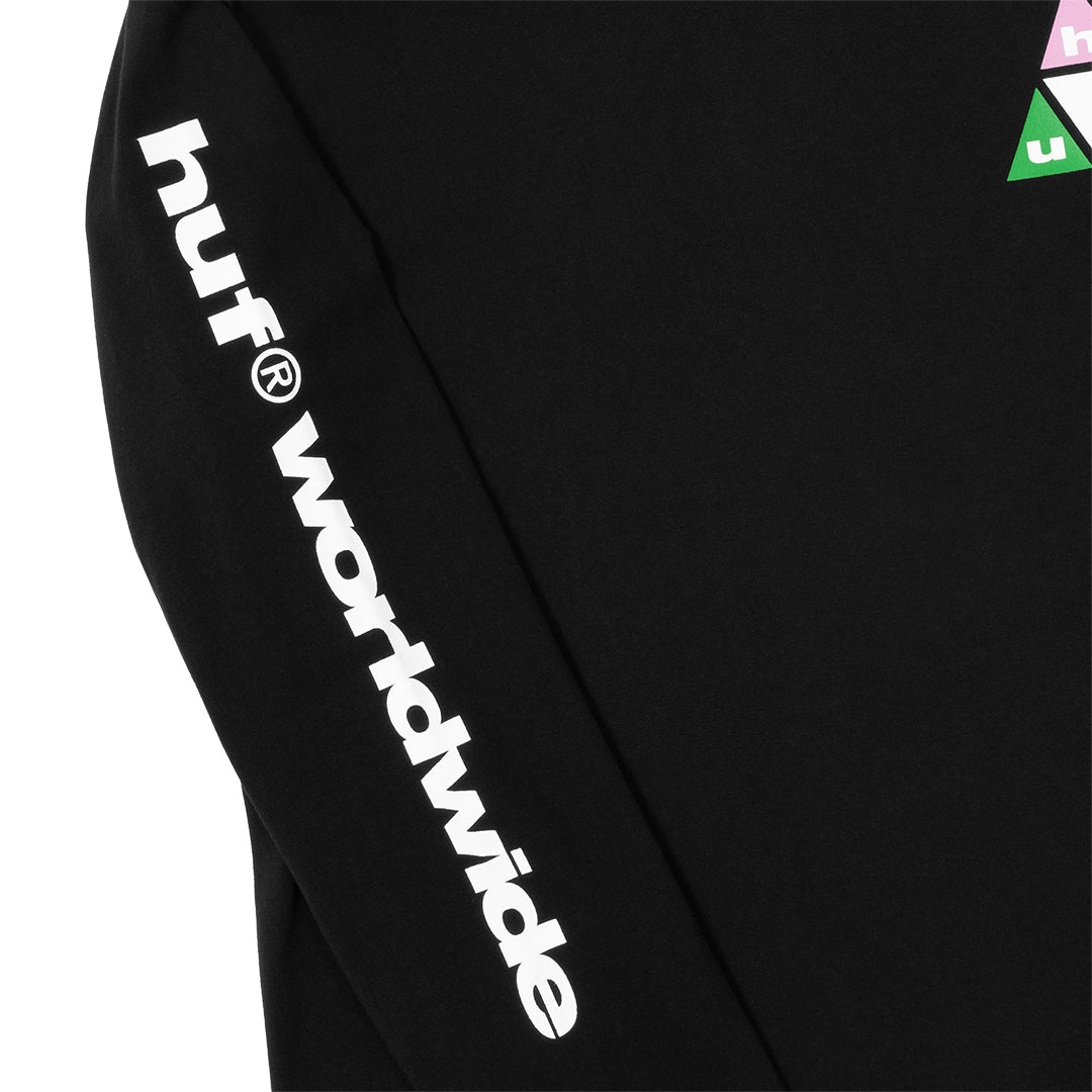 HUF WORLDWIDE(ハフ ワールドワイド)| PRISM TT LS TEE / BLACK | スノーボード・スケートボードのTACTICS JAPAN