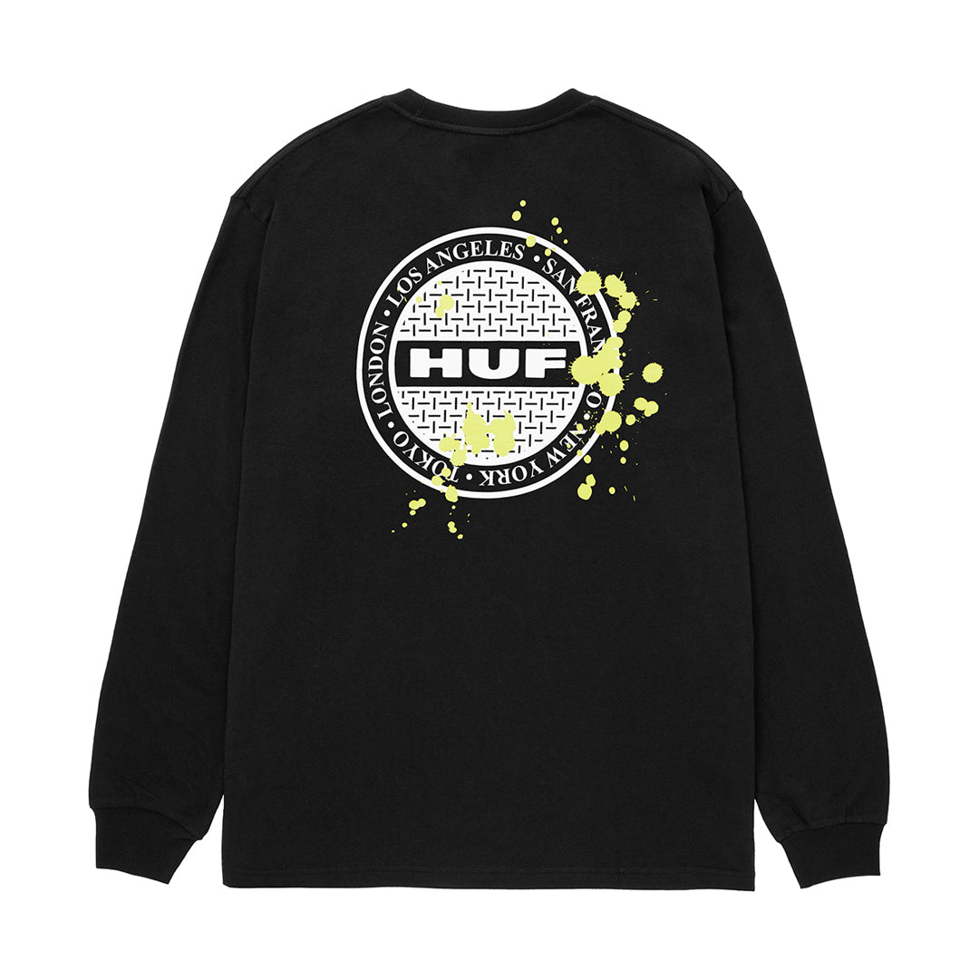 MANHOLE LS TEE / BLACK
