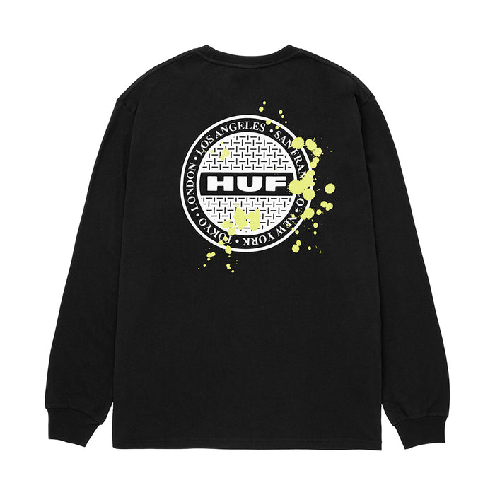 MANHOLE LS TEE / BLACK