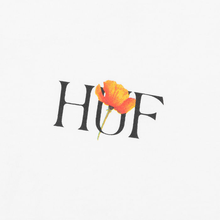 HUF(ハフ)| POPPY TEE / WHITE | スノーボード・スケートボードのTACTICS JAPAN