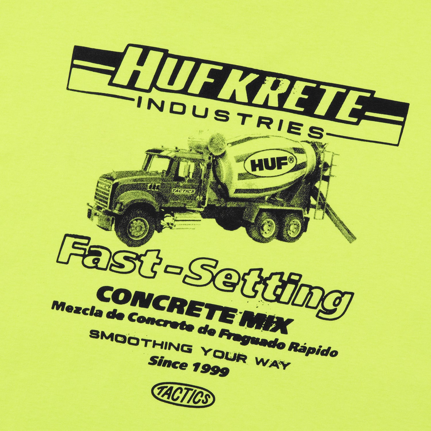 HUF X TACTICS MIXER TEE / SAFETY GREEN