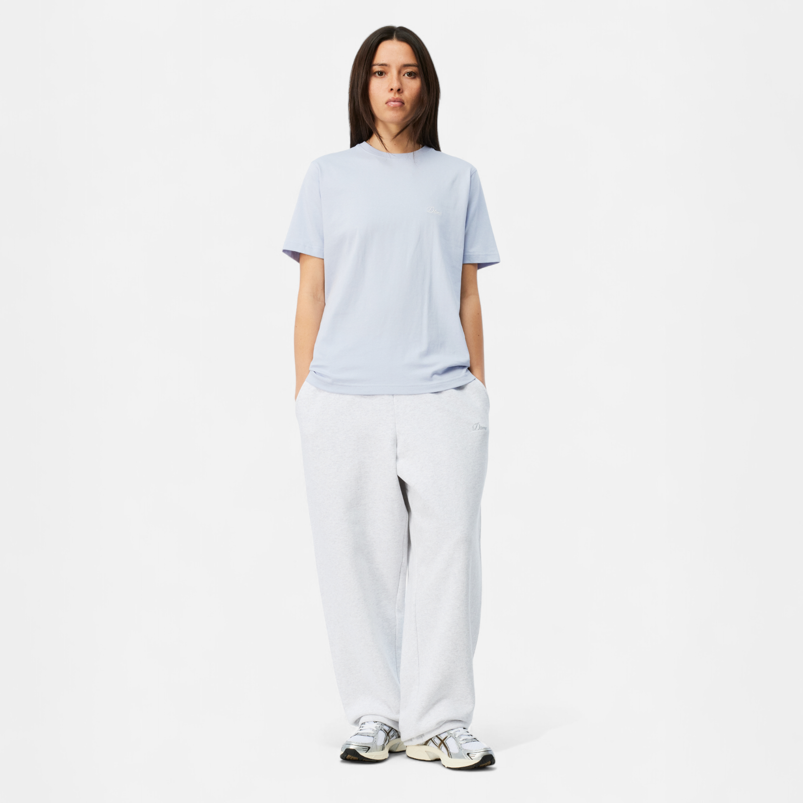 CURSIVE SMALL LOGO SWEATPANTS / ASH