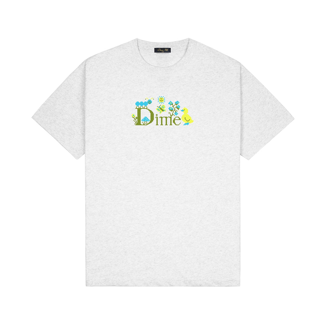 DIME MTL(ダイム モントリオール)| CLASSIC CROSS STITCH T-SHIRT / ASH | スノーボード・スケートボードのTACTICS JAPAN