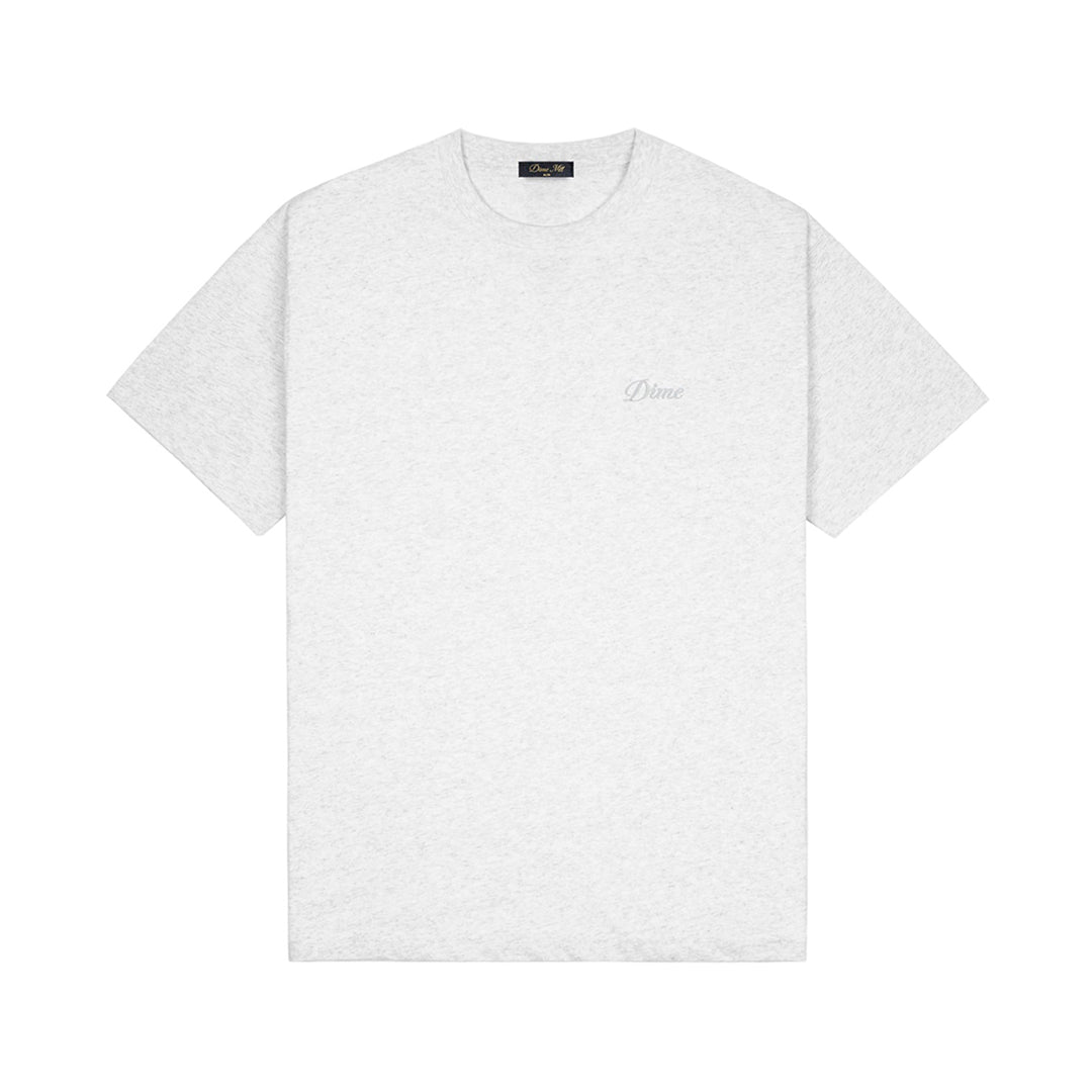 DIME MTL (ダイム モントリオール) | CURSIVE SMALL LOGO T-SHIRT / ASH | スノーボード・スケートボードのTACTICS JAPAN