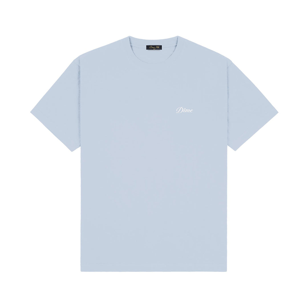 DIME MTL (ダイム モントリオール) | CURSIVE SMALL LOGO T-SHIRT - BLUE FOG | スノーボード・スケートボードのTACTICS JAPAN