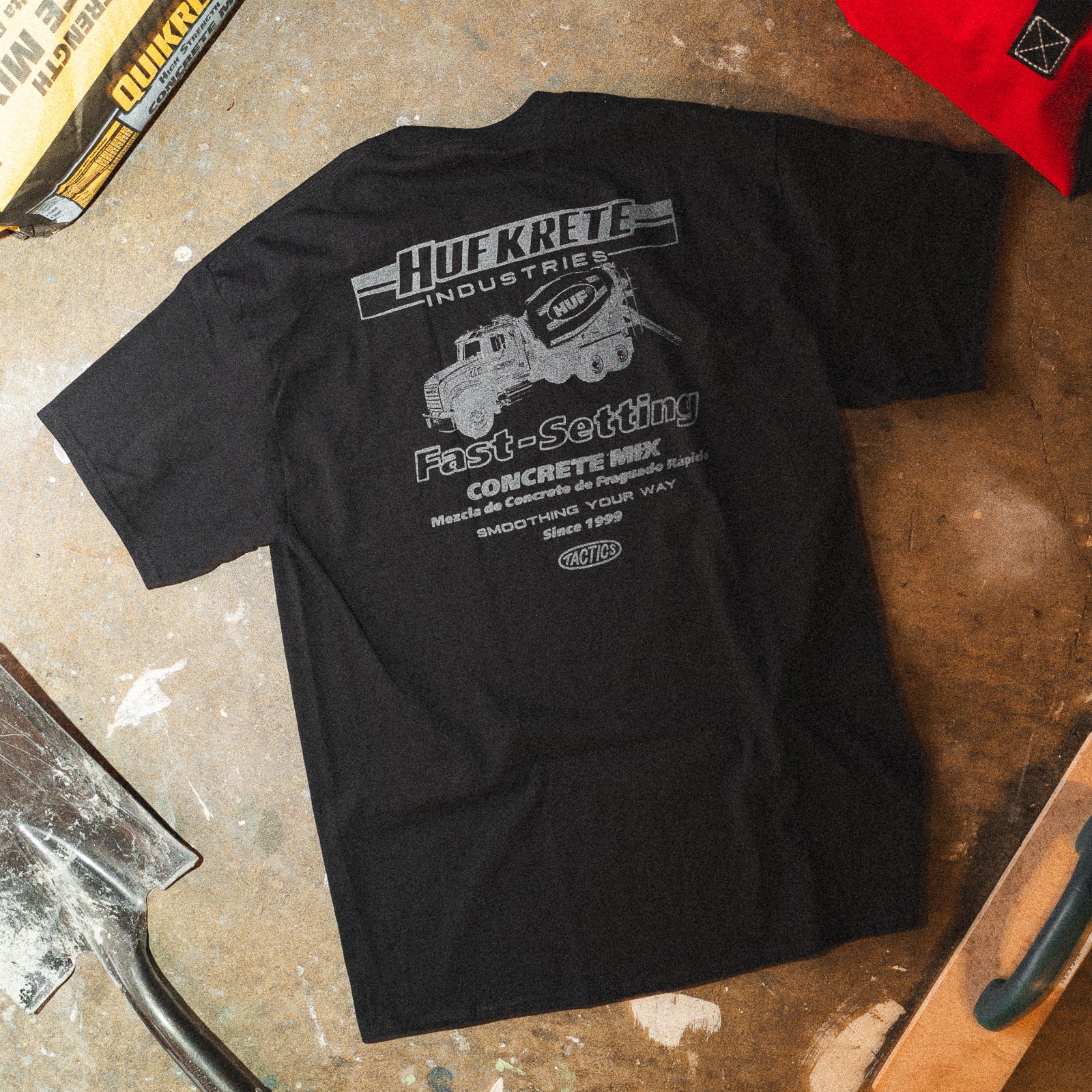 HUF(ハフ)| HUF X TACTICS MIXER TEE / BLACK | スノーボード・スケートボードのTACTICS JAPAN