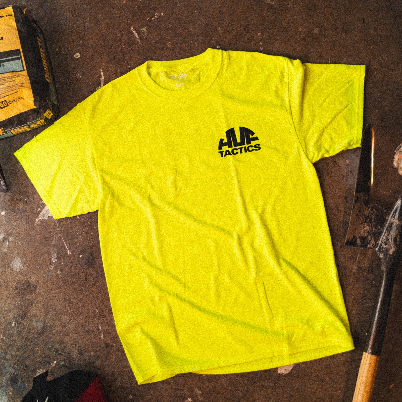 HUF X TACTICS MIXER TEE / SAFETY GREEN