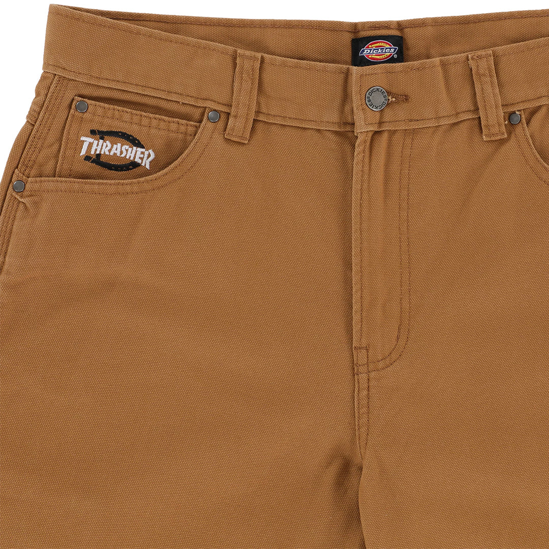 DICKIES SKATEBOARDING(ディッキーズ スケートボーディング)| DICKIES X THRASHER DOUBLE KNEE PANTS / BROWN DUCK | スノーボード・スケートボードのTACTICS JAPAN