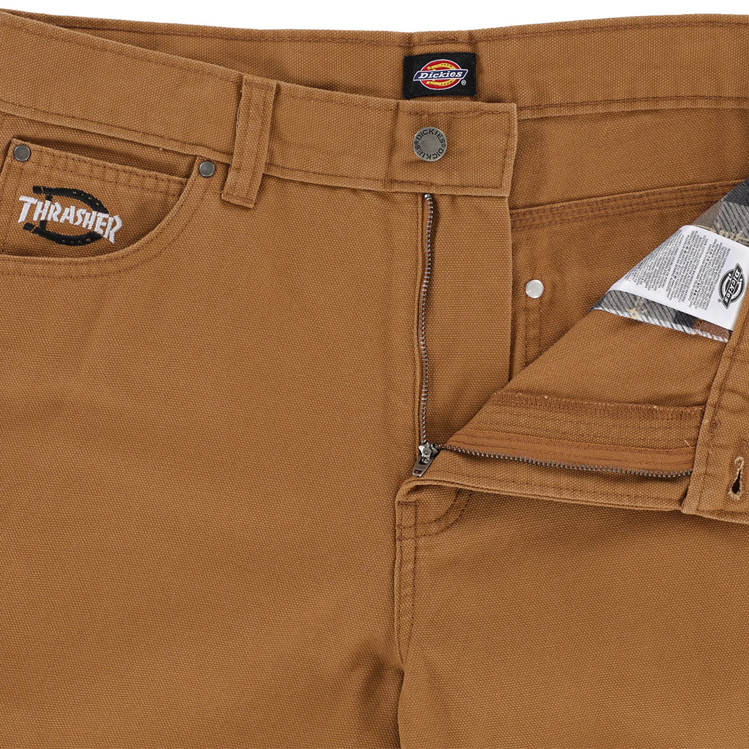 DICKIES SKATEBOARDING(ディッキーズ スケートボーディング)| DICKIES X THRASHER DOUBLE KNEE PANTS / BROWN DUCK | スノーボード・スケートボードのTACTICS JAPAN