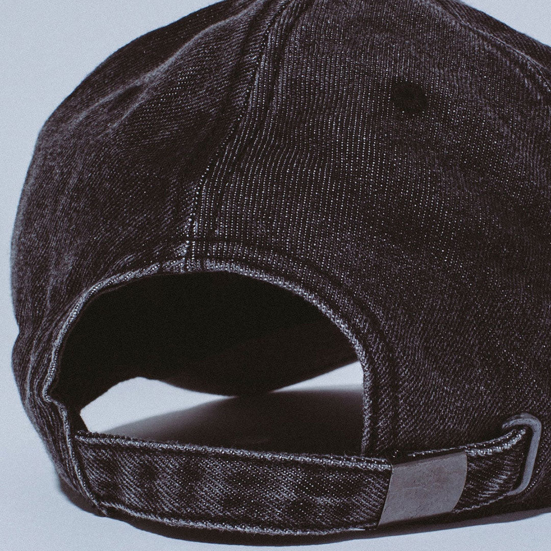 FUCKING AWESOME(ファッキン オーサム)| THREE SPIRAL WASHED DENIM 6-PANEL HAT / BLACK | スノーボード・スケートボードのTACTICS JAPAN