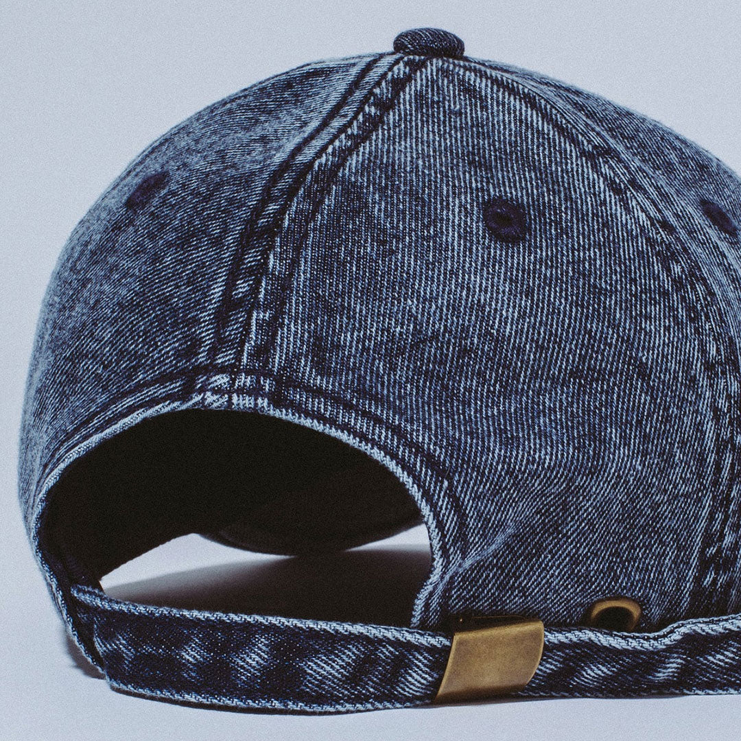 FUCKING AWESOME(ファッキン オーサム)| THREE SPIRAL WASHED DENIM 6-PANEL HAT / BLUE DENIM | スノーボード・スケートボードのTACTICS JAPAN