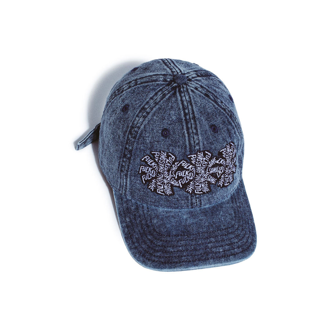 FUCKING AWESOME(ファッキン オーサム)| THREE SPIRAL WASHED DENIM 6-PANEL HAT / BLUE DENIM | スノーボード・スケートボードのTACTICS JAPAN