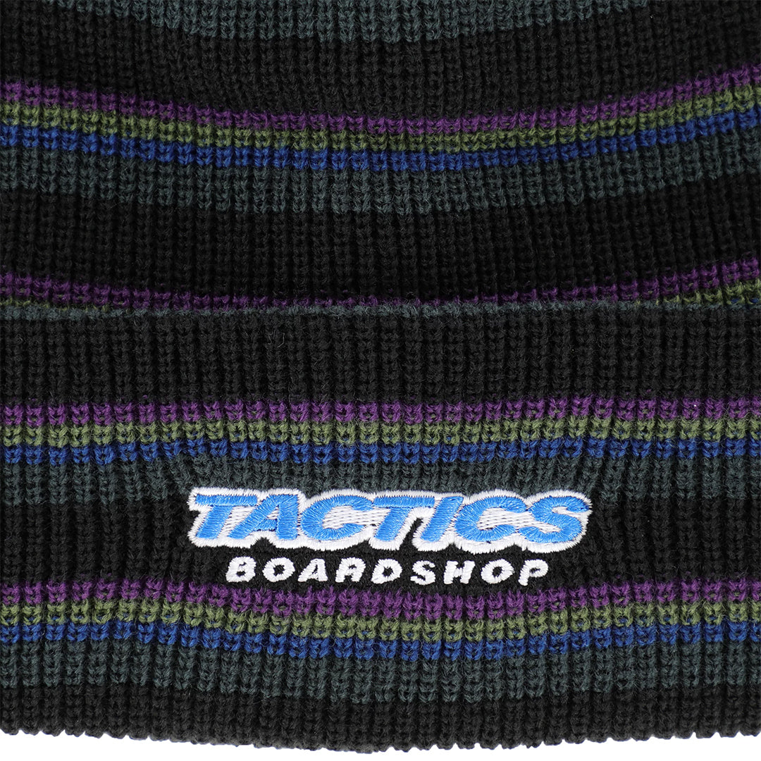 TACTICS(タクティクス)| THROWBACK LOGO BEANIE / DARK STRIPE | スノーボード・スケートボードのTACTICS JAPAN
