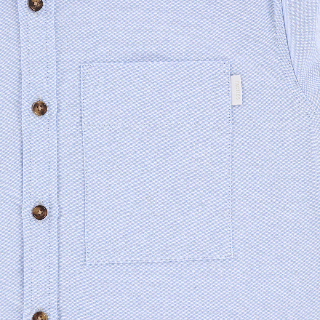 TACTICS(タクティクス)| TRADEMARK OXFORD L/S SHIRT / LIGHT BLUE | スノーボード・スケートボードのTACTICS JAPAN
