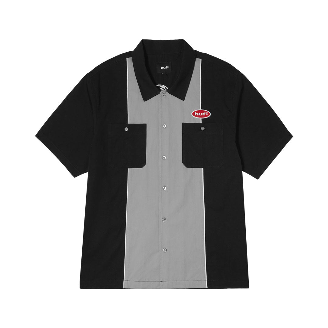 URETHANE S/S WORK SHIRT / BLACK