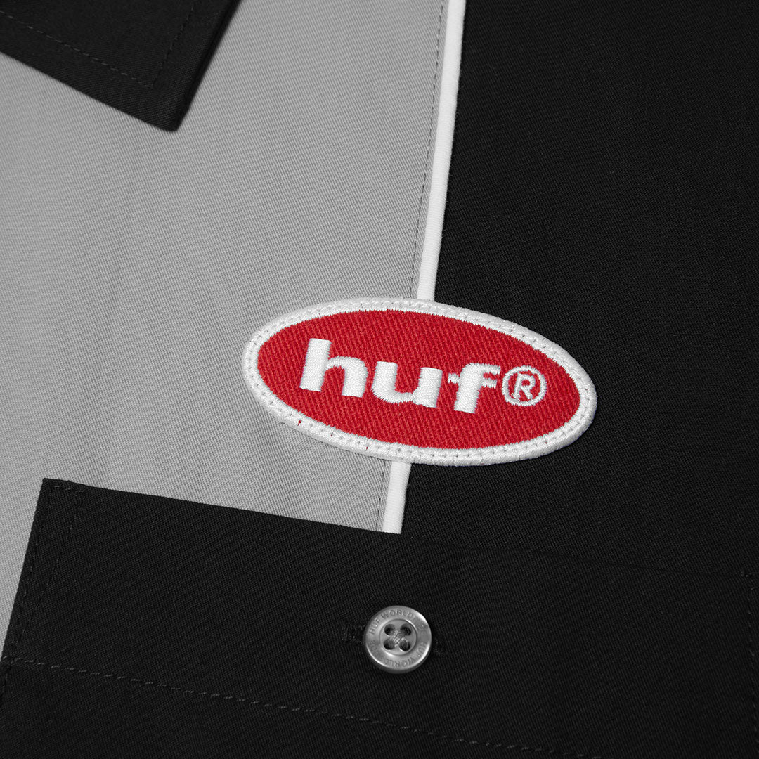 URETHANE S/S WORK SHIRT / BLACK