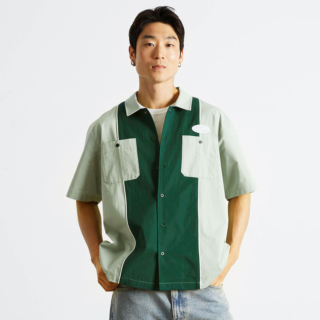 URETHANE S/S WORK SHIRT / MIST GREEN