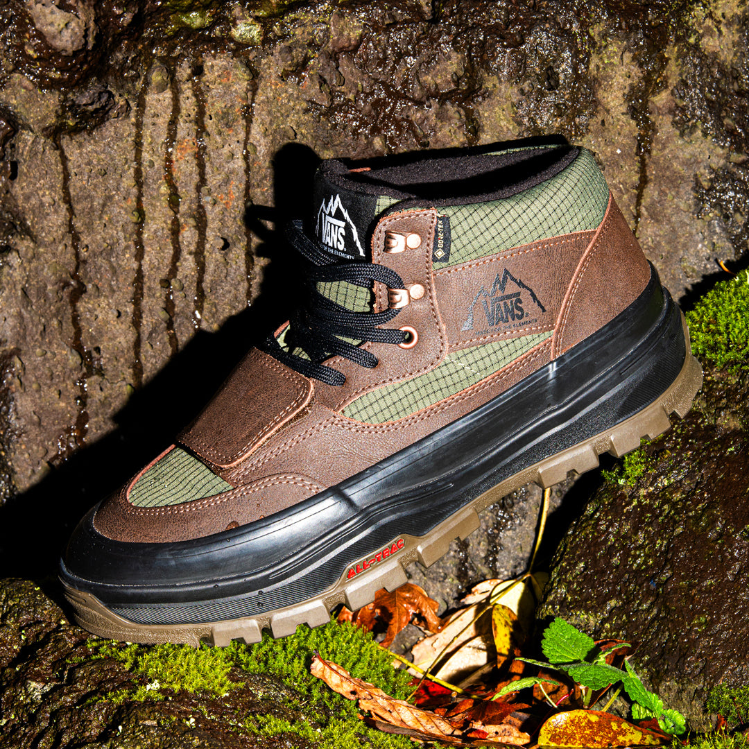 MOUNTAIN MID GORE-TEX INSULATED SHOE / DARK GREEN/DARK BROWN