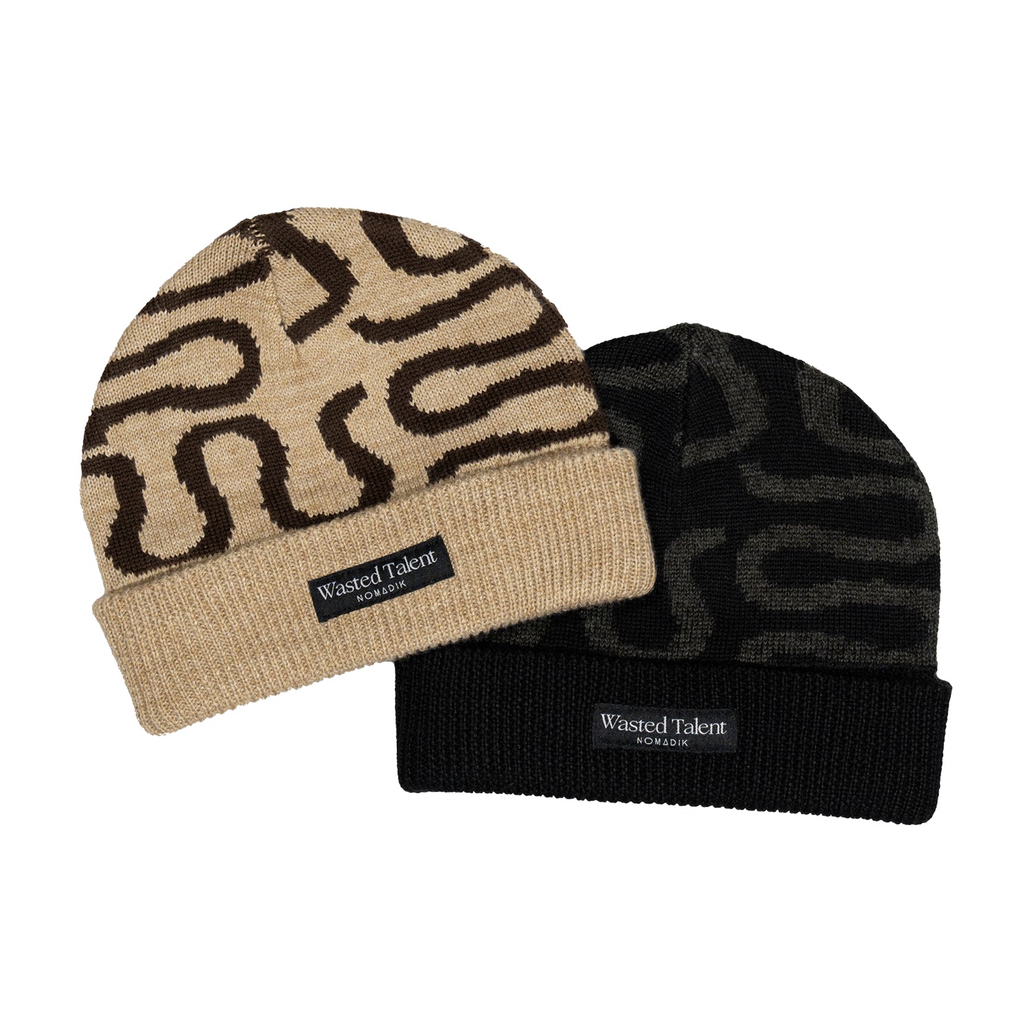 NOMADIK(ノマディック)| WASTED TALENT X NOMADIK JACQUARD BEANIE | スケートボード・スノーボードのTACTICS JAPAN